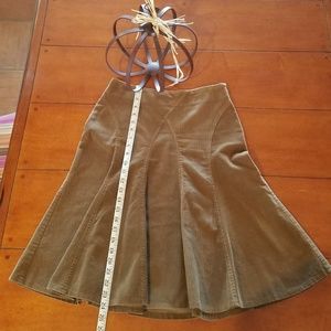 Primod corduroy A-line camel Size 4 skirt.